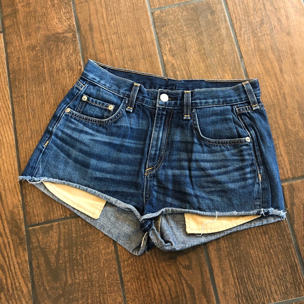 Rag and Bone Denim Cut Off Mila High Rise Shorts